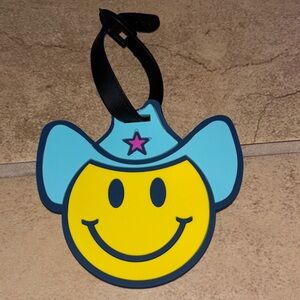 Smile face  with cowboy hat Luggage Tag